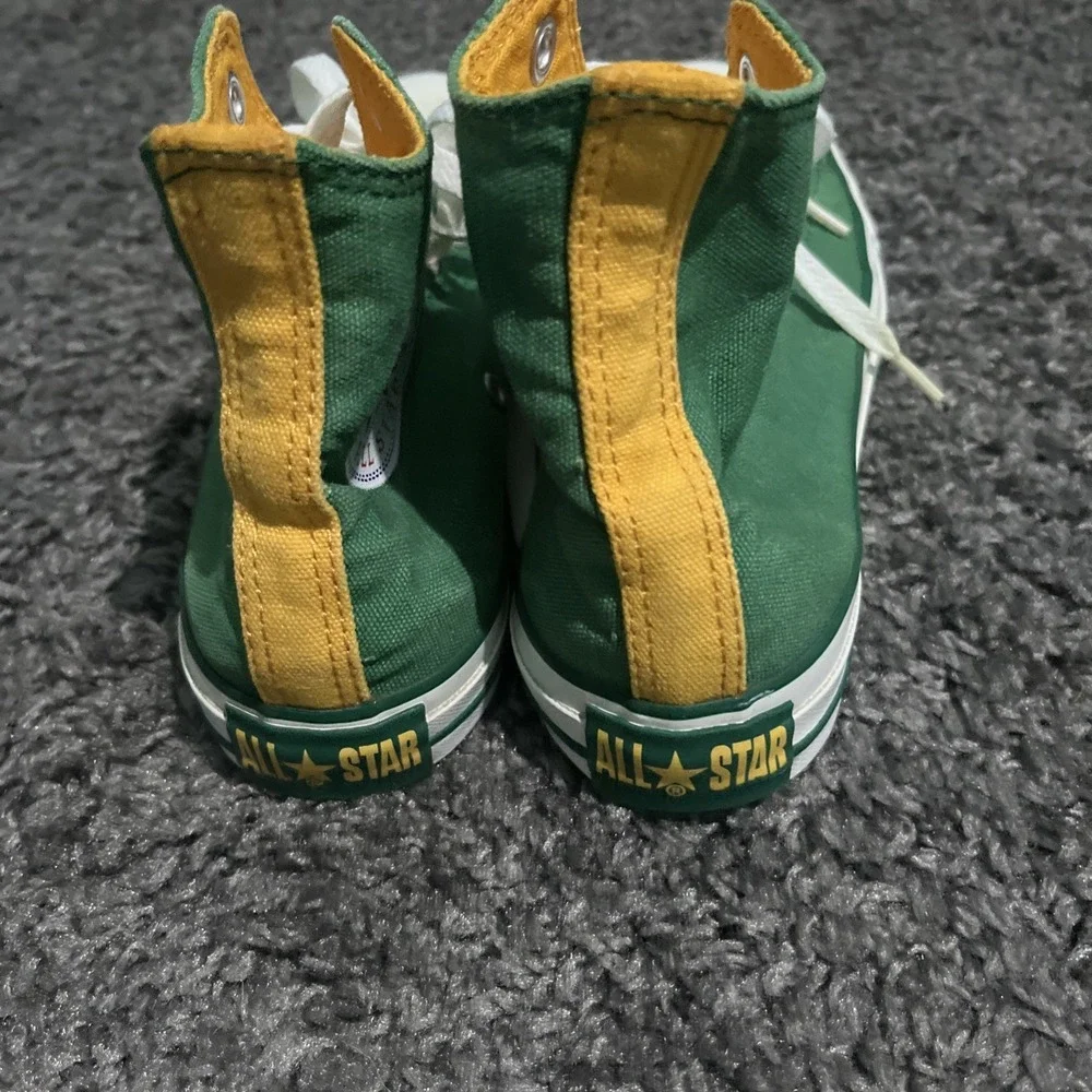 Converse  All Star  Green Yellow Canvas Hightop Men's Size 5‎ W/7 Vintage 2004